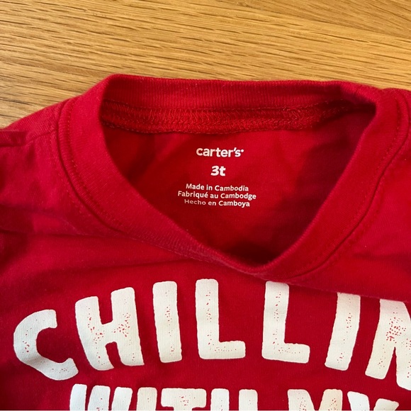 [3 for $15] CARTER'S Chillin' with My Snowmies Long Sleeve Tee (3T) - Picture 2 of 5